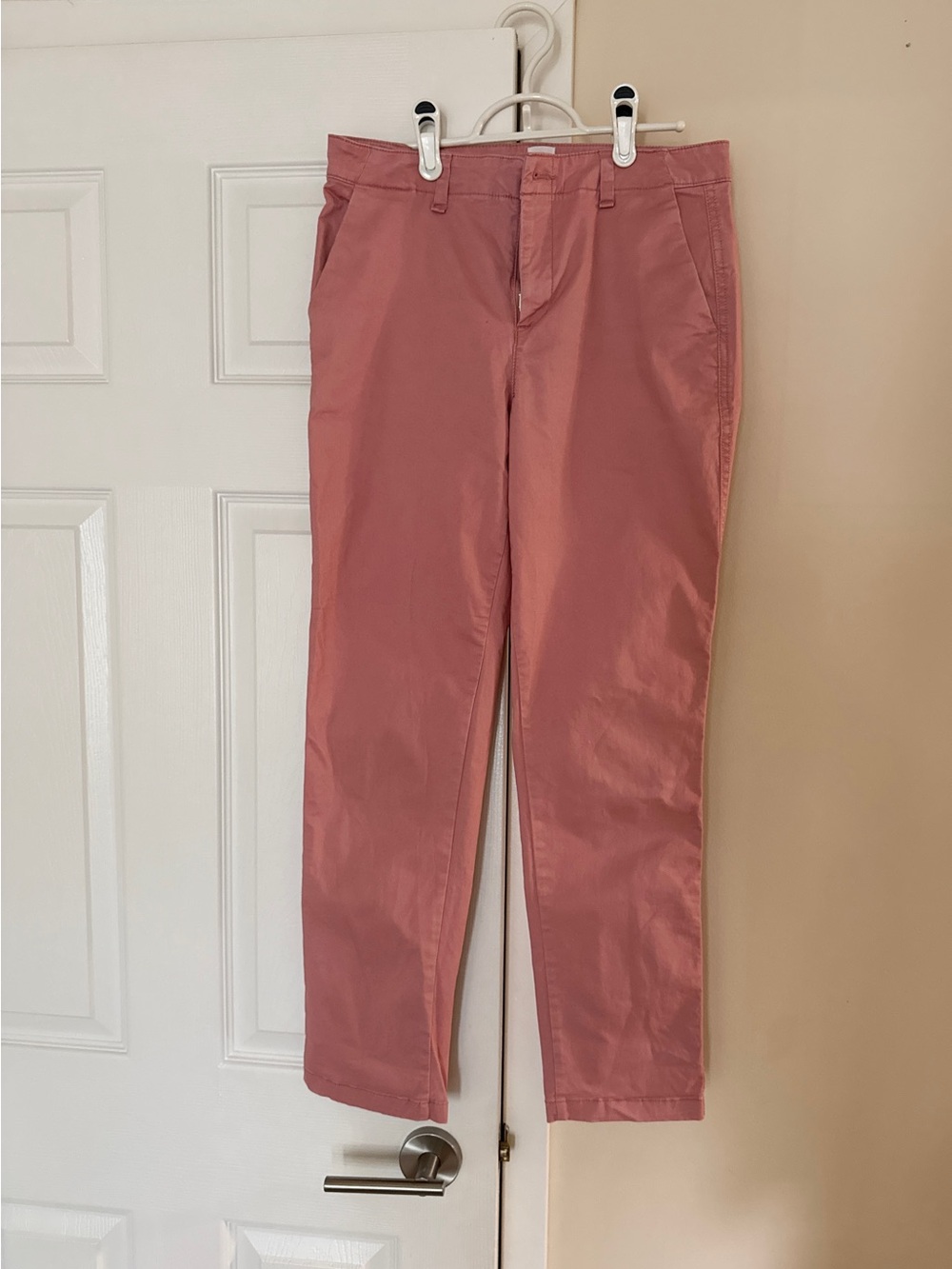 GAP Girlfriend Khaki Rose Pink Ankle-Length Straight Pants